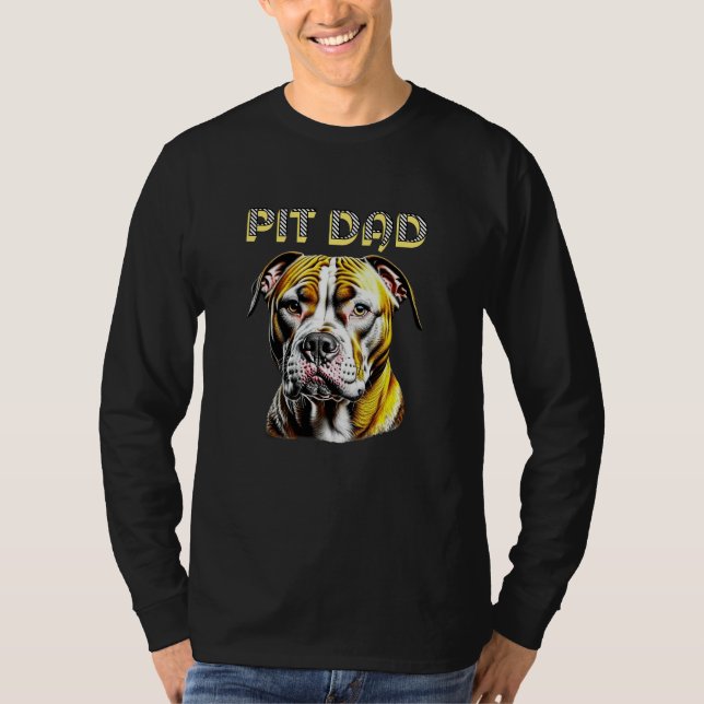 Camiseta Pai Pit Bull | Amantes de Cachorros  (Frente)