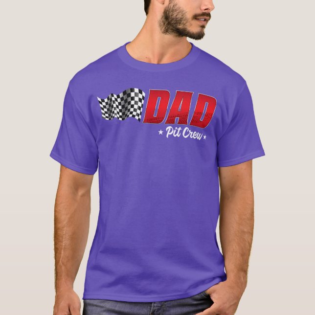 Camiseta Pai Pit Crew Race Família Corrida de Aniversário H (Frente)