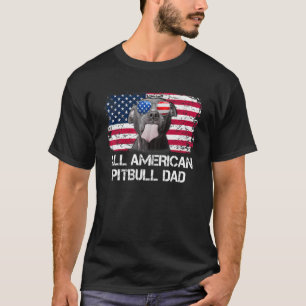 Camiseta Pai Pitbull All American Bandeira Americana 4 De J