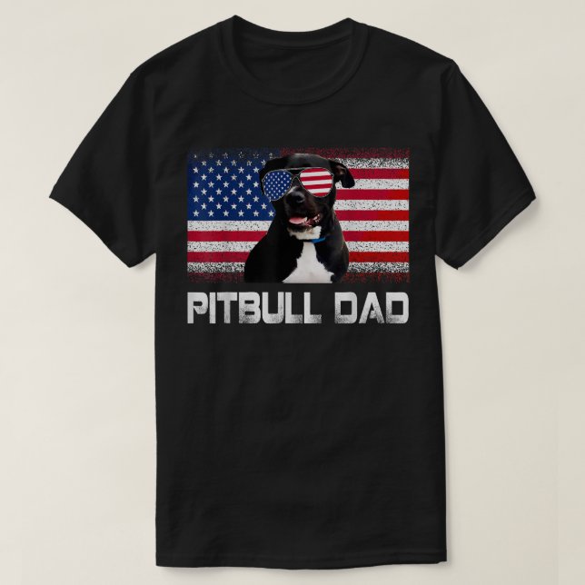 Camiseta Pai Pitbull Dia de os pais Proprietário do Sobreno (Frente do Design)