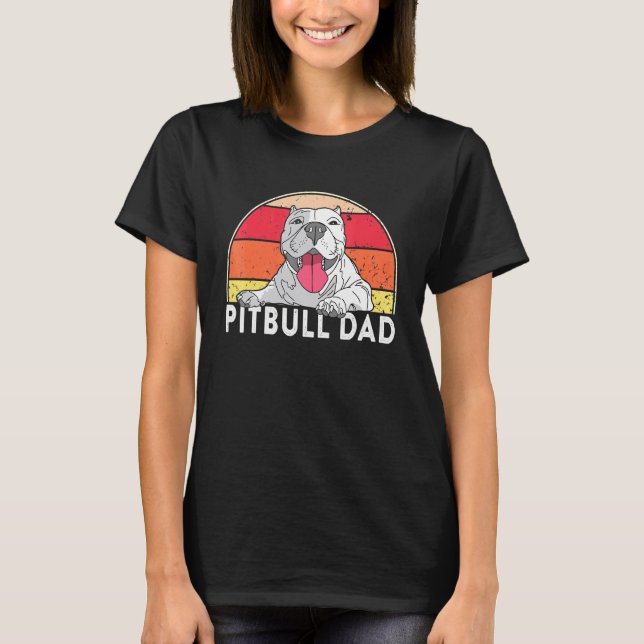 Camiseta Pai Pitbull Sorridente Pais Pitbull de Cachorro (Frente)