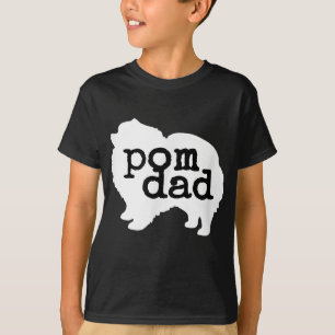 Camiseta Pai Pom do Pôr do Cão Pomerano