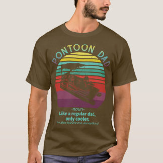 Camiseta Pai Pontoon Boat Capitão Dia de os pais Engraçado
