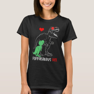 Camiseta Pai Poppasauro Rex Autismo Conhecimento Pai Orgulh