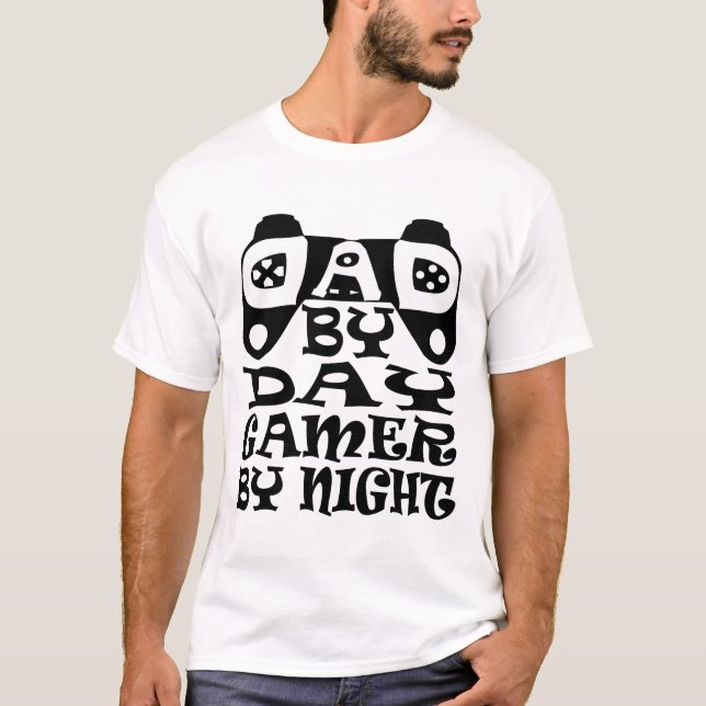 Camiseta Pai Por Dia De Jogador À Noite (Frente)