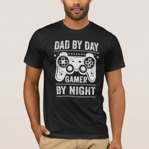 Camiseta Pai Por Dia De Jogo Para Vídeo Noturno Pai F
