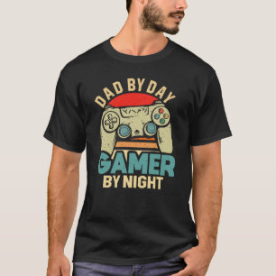 Camiseta Pai Por Dia Gamer Por Jogos Noturnos Oferece Jogos