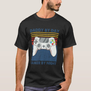 Camiseta Pai Por Dia Jogador Por Pai Noite Engraçado Jogos 