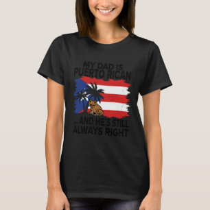 Camiseta Pai Porto-Riquenho Divertido Orgulho Boricua Bande