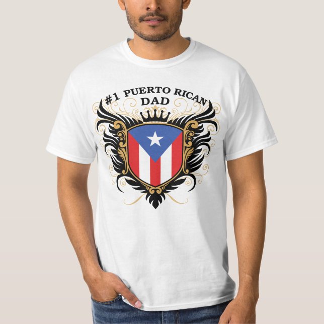 Camiseta Pai porto-riquenho do número um (Frente)