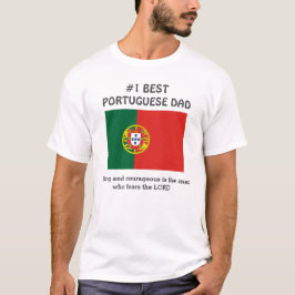 Camiseta Pai PORTUGUÊS Corajoso Personalizado