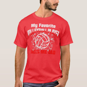 Camiseta Pai Presente Meu Jogador De Voleibol Favorito Me C