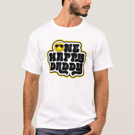 Camiseta Pai Preto Amarelo Um Feliz