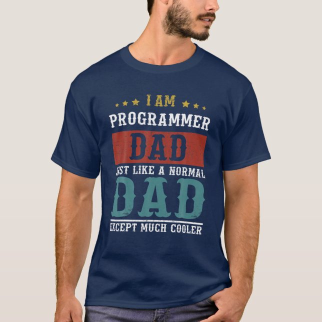 Camiseta PAI PROGRAMMER Dia de os pais Oferta engraçada do  (Frente)