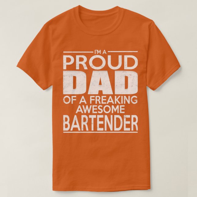 Camiseta Pai Proud Bartender (Frente do Design)