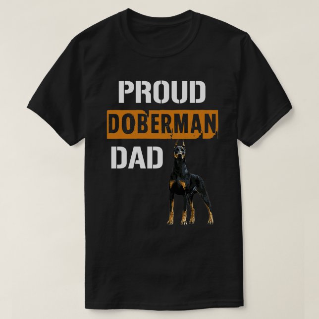 Camiseta Pai Proud Doberman (Frente do Design)