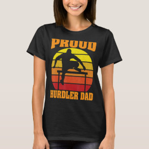 Camiseta Pai Proud Hurdler Vintage Retro Sunset Track E F