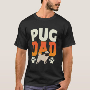 Camiseta Pai Pug Amante de Cães Engraçado