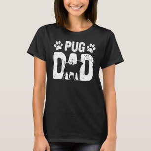 Camiseta Pai Pug Cão Dono de Cachorro Pug
