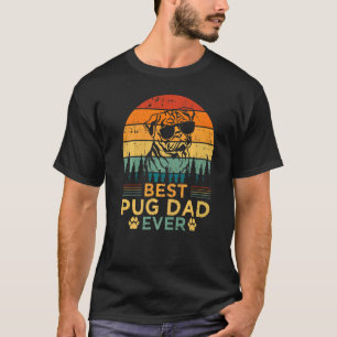 Camiseta Pai Pug Dog Vintage Best Pug