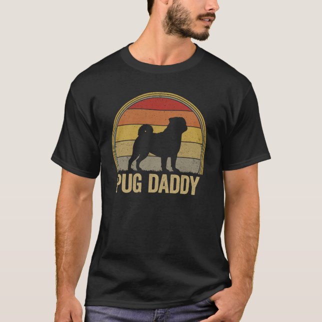 Camiseta Pai Pug Pai Engraçado (Frente)