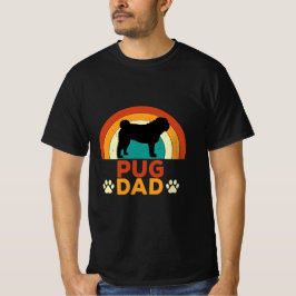 Camiseta Pai Pug Retro