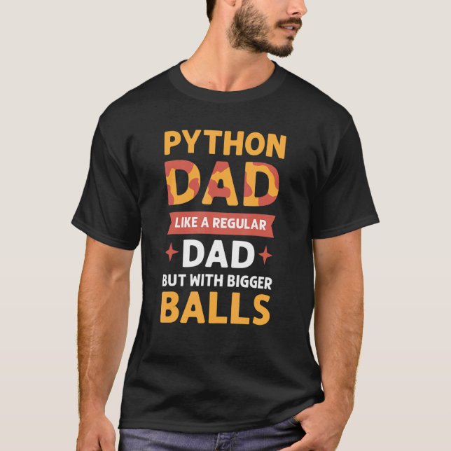 Camiseta Pai Python. Herpetólogos. Royal Python Banana Ba (Frente)