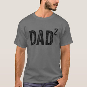 Camiseta Pai Quadrado Pai De Dois Gêmeos Engraçado