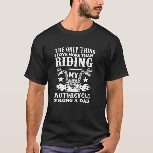 Camiseta Pai que Ama Andar de Moto (Frente)