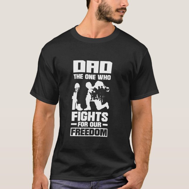 Camiseta Pai que luta pela liberdade Dia dos Pais (Frente)
