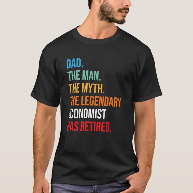 Camiseta Pai Que O Legendário Economista Se Aposentou (Frente)