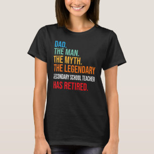 Camiseta Pai Que O Legendário Professor Do Ensino Secundári