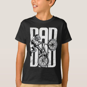 Camiseta Pai que pedala Pai que anda de Bicicleta BMX Feliz