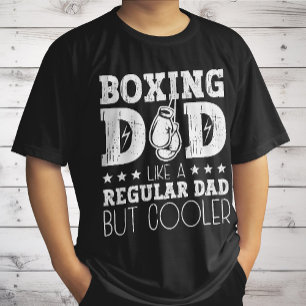 Camiseta Pai que Pratica Boxe Como um Pai Normal, mas Mais 