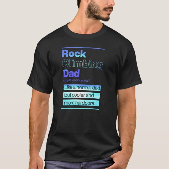Camiseta Pai que Pratica Escalada Como um Pai Normal Mas Ma (Frente)
