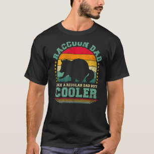 Camiseta Pai Raccoon Mens Como Um Pai Regular Mas Gordura M