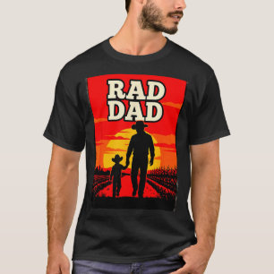Camiseta Pai radical pai e filho agricultor pôr do sol ocid