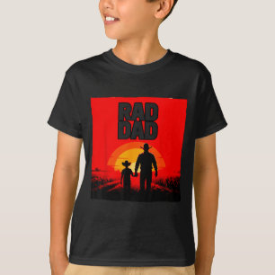 Camiseta Pai radical pai e filho agricultor pôr do sol ocid
