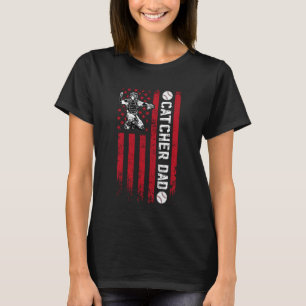 Camiseta Pai receptor de beisebol de um pai receptor de bei