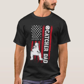 Camiseta Pai receptor de beisebol de um pai receptor de bei