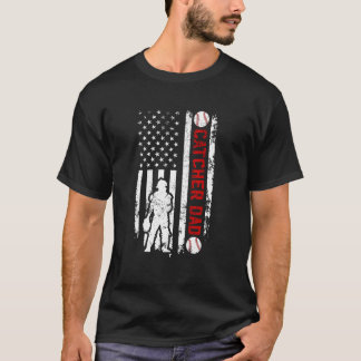 Camiseta Pai receptor de beisebol de um pai receptor de bei