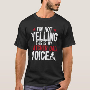 Camiseta Pai Receptor De Beisebol Voz Pai De Um Receptor De