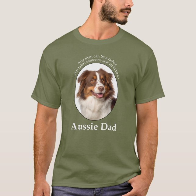 Camiseta Pai Red Australian Shepherd (Frente)