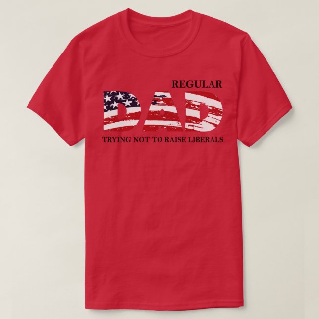 Camiseta Pai Regular Tentando Não Levantar A U Americana Li (Frente do Design)