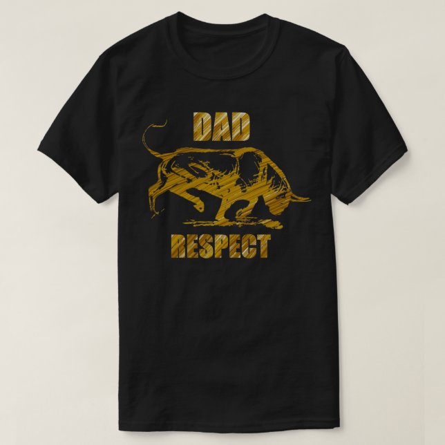 Camiseta Pai Respeitar Bull Design (Frente do Design)