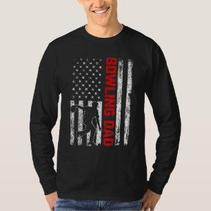 Camiseta Pai Retro-Americano da Primeira Boliche do Novo pa
