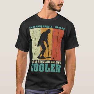 Camiseta Pai Retro Croquet Da Vintage Do Mens Como Um Pai R