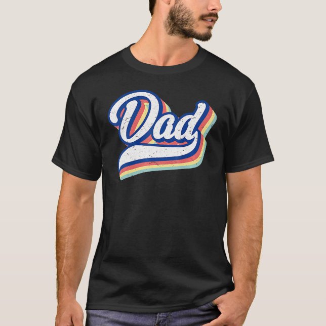 Camiseta Pai RetrorDia de os pais Novo Pai Pai Ser Papa (Frente)