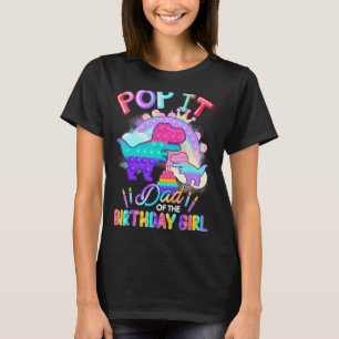 Camiseta Pai Rex Da Garota De Aniversário Pop Ti Dinossauro