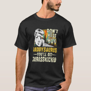 Camiseta Pai Rex Saurus Papasaurus Dinossauros Homens Gordu
